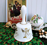 Hostess Bell Hammersley England Annual Christmas Bell Angels Sing 1971 Holiday Gold Angels