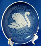 Mother's Day 1976 Plate Bing And Grondahl Swan And Babies Blue And White MIB Box