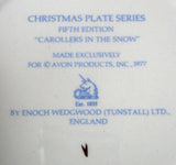 Boxed Christmas Plate Christmas 1977 E Wedgwood Carollers In The Snow Blue Border