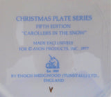 Christmas Plate Christmas 1977 Wedgwood Carollers In The Snow Blue Border Avon