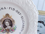 Plate Queen Elizabeth II Silver Jubilee 1977 Fancy Embossed Square Plate Lord Nelson