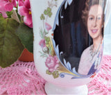 1977 Queen Elizabeth II Silver Jubilee Tall Mug Bone China Crown Symbols