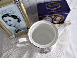 Teapot Queen Elizabeth II 1977 Silver Jubilee Queens Rosina English Bone China Royal Memorabilia