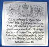 Royal Stafford Dish Queen Elizabeth II Silver Jubilee Original Box 1977 Souvenir Plate