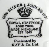 Royal Stafford Dish Queen Elizabeth II Silver Jubilee Original Box 1977 Souvenir Plate