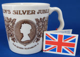 Mug Elizabeth II Silver Jubilee Mason's Ironstone Brown Transferware New With Tags 1977