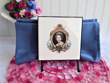 Queen Elizabeth II Tile Silver Jubilee 1977 Napkin Holder England Royal Memorabilia