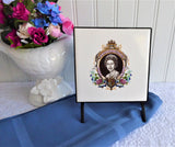 Queen Elizabeth II Tile Silver Jubilee 1977 Napkin Holder England Royal Memorabilia