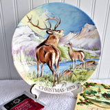 Christmas Plaque 1979 Monarch Of The Glen Deer Crown Staffordshire Signed Annual Plate