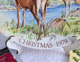 Christmas Plaque 1979 Monarch Of The Glen Deer Crown Staffordshire Signed Annual Plate