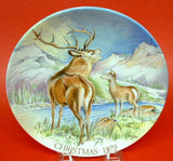 Christmas Plaque 1979 Monarch Of The Glen Deer Crown Staffordshire Signed Annual Plate