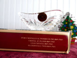 Pair Lead Crystal Candleholders Swirled RCR Italy Vintage 1980s Dinner Party Boxed