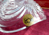 Pair Lead Crystal Candleholders Swirled RCR Italy Vintage 1980s Dinner Party Boxed