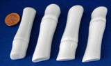 Set Of 4 Kniferests White Porcelain Bamboo Sections Design 1980s Figural