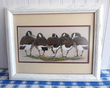 Framed Print Canada Geese Rear Admirals 1980s Art LaMay Bird Print Wood Matted