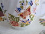 Aynsley Cottage Garden Cup And Saucer Flowers Butterflies Bone China Tea Party