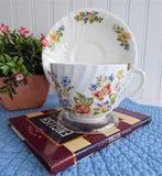 Aynsley Cottage Garden Cup And Saucer Flowers Butterflies Bone China Tea Party