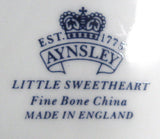 Aynsley Little Sweetheart Pitcher Edwardian Jug Sweet Peas 1980s Bone China With Sticker 24 Oz