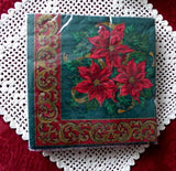 Christmas Paper Napkins 4 Packs Tea Party Cocktails Angels Holly Blue Transferware Vintage