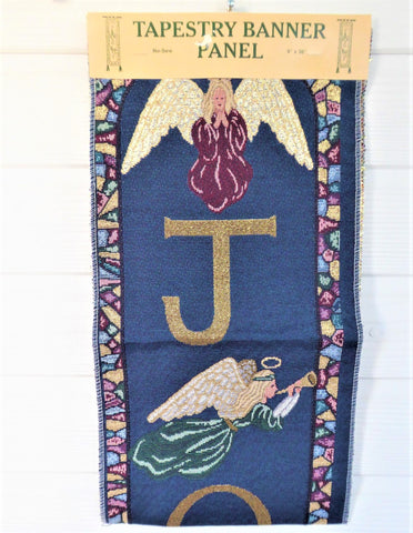 Angel Joy Tapestry Banner Holiday Decor Unopened Christmas No-Sew Panel 1980s