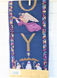 Angel Joy Tapestry Banner Holiday Decor Unopened Christmas No-Sew Panel 1980s