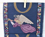Angel Joy Tapestry Banner Holiday Decor Unopened Christmas No-Sew Panel 1980s