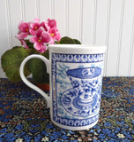 Earl Grey Tea Mug Blue And White Teacups English Bone China Crown Trent 1980s