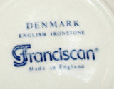 Butter Pats 6 Franciscan Denmark Blue And White English Caddy 1980s