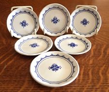 Butter Pats 6 Franciscan Denmark Blue And White English Caddy 1980s