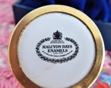 Halcyon Days English Enamel Box Potpourri 1980s Sweet Peas Boxed