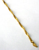 Bracelet Sterling Silver With 14kt Gold Vermeil Braided Chain 1980s Italy