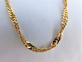 Bracelet Sterling Silver With 14kt Gold Vermeil Braided Chain 1980s Italy