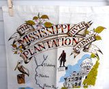 Tea Towel Mississippi River Travel Souvenir Kay Dee Designs 1980s Plantations