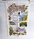 Tea Towel Mississippi River Travel Souvenir Kay Dee Designs 1980s Plantations
