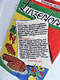Tea Towel Austrian Linzer Torte Recipe Dish Towel 1980s Linen German Silver Cloth