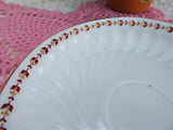 Lomonosov Russia Cup And Saucer 1980s Maroon Gold Hand Applied Small