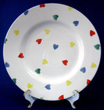 Moorland Ironstone Plate Hand Painted Hearts Chelsea 1988-1992 Salad Luncheon
