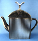 Rolls Royce Like Radiator Teapot Black And Silver Morten Prestige 1980s UK Auto Grille Teapot