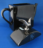 Rolls Royce Like Radiator Teapot Black And Silver Morten Prestige 1980s UK Auto Grille Teapot