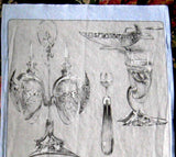 Tea Towel Dish Towel Alphonse Mucha Art Nouveau Silver Items Irish Silver Cloth