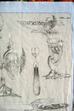Tea Towel Dish Towel Alphonse Mucha Art Nouveau Silver Items Irish Silver Cloth