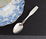 Noel 1980 Silver Commemorative Coffee Spoon Engraved Christmas Bells Pine Stars