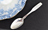 Noel 1980 Silver Commemorative Coffee Spoon Engraved Christmas Bells Pine Stars