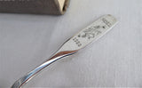 Noel 1980 Silver Commemorative Coffee Spoon Engraved Christmas Bells Pine Stars