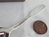 Noel 1980 Silver Commemorative Coffee Spoon Engraved Christmas Bells Pine Stars