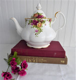 Large Teapot Old Country Roses Royal Albert 48 Ounces English 1974-1992