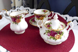 Royal Albert Old Country Roses 1980s Large Cream Sugar Bowl With Lid England