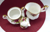 Royal Albert Old Country Roses 1980s Large Cream Sugar Bowl With Lid England