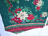 Spirit Of Christmas Vest Fabric Panel Cut And Sew Xmas Holly Roses Plaid Gold
