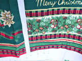 Spirit Of Christmas Vest Fabric Panel Cut And Sew Xmas Holly Roses Plaid Gold